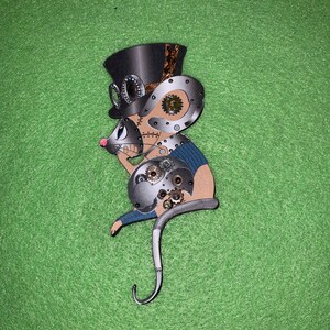 Steampunk Mouse Goggles Top Hat 3D Gears Embellished Stickles Lightweight Chipboard DarlingArtByValeri Scrapbooking Mini Albums Cards image 5