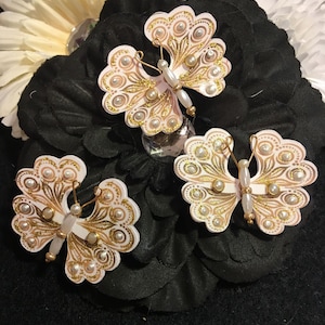 Papillons en papier de mariage Scrapbooking Embellissements Mini Albums Carte Making Perles d’or DarlingArtByValeri Fantaisie