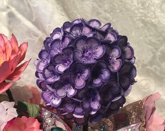 Paper Flowers Hydrangea Purple Blue Wedding Banquet Journal Scrapbooking Custom Handmade DarlingArtByValeri