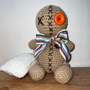 READY TO SHIP VooDoo Doll Plushy Night Light Pose-able Battery run Heart button Embellished Box DarlingArtByValeri  Witchcraft Spells