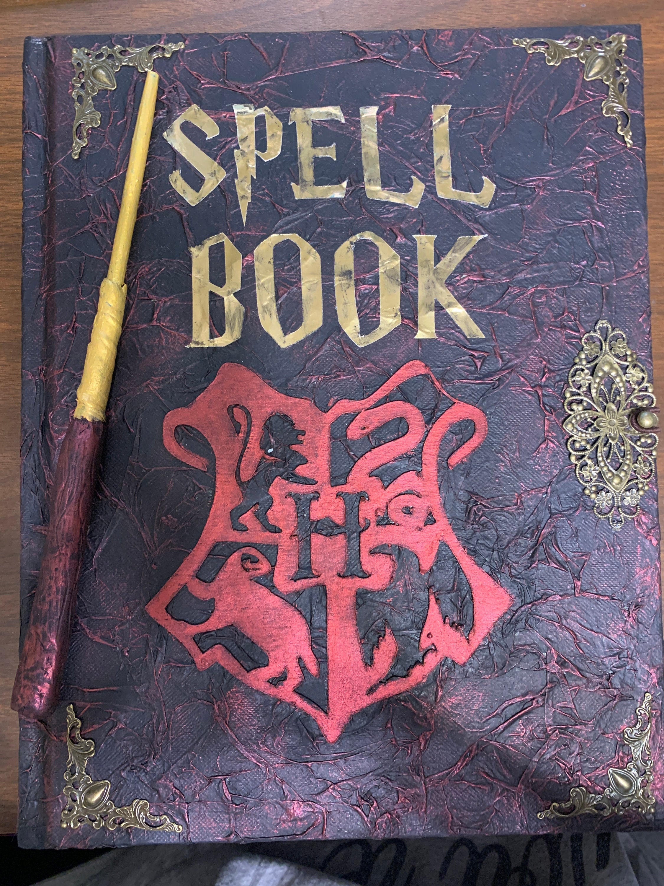 Spell Book Journal Sketchbook Magic Wand Potter Hogwarts Etsy