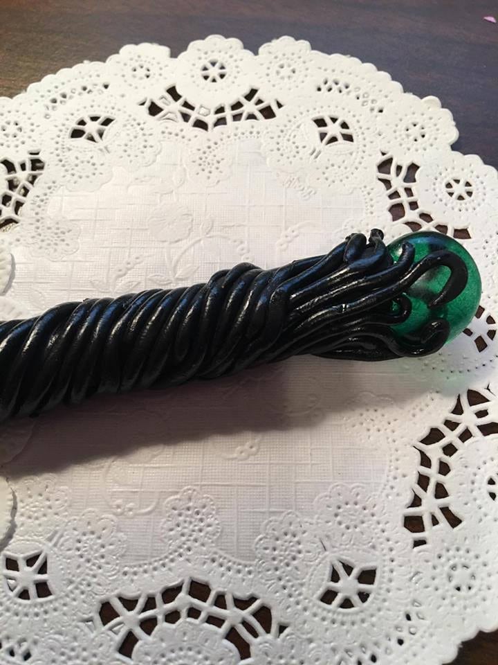 Maleficent Wand Pencil Handmade Clay Glass Ball Embellished Descendants Gift Darling Art Valeri party Favor gift kids