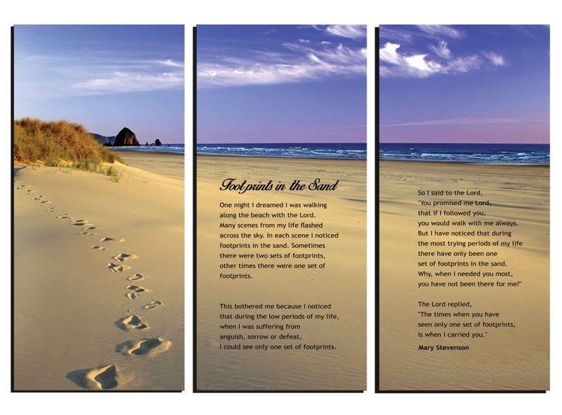 Footprints in just the Sand Poem - Canvas Wall Artwork - Framed Massive 3-Panel Canvas Gallery Wrap photograph regarding Footprints in the Sand Poem Printable Version titled Footprints inside the Sand Poem - Canvas Wall Artwork - Framed Enormous 3-Panel Canvas Gallery Wrap