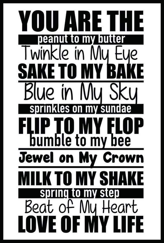 Love Of My Life Love Poster Mounted On Poster Board With Black Etsy
