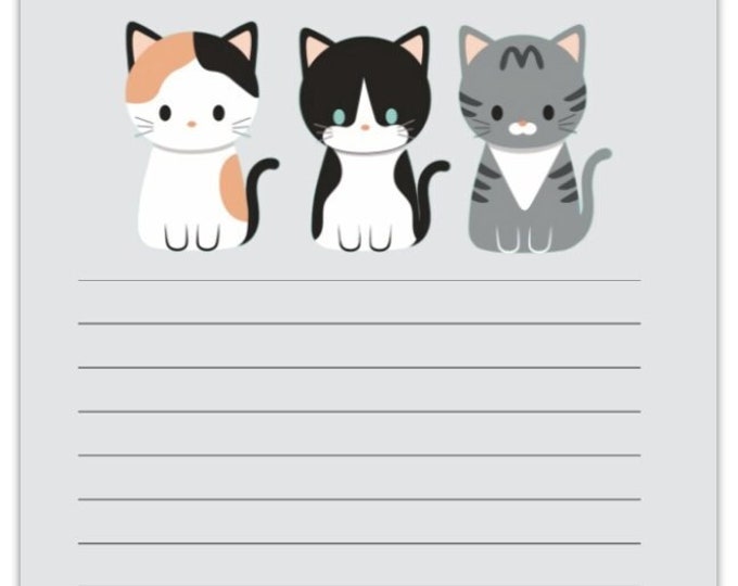 Tres Gatitos Lined Notepad