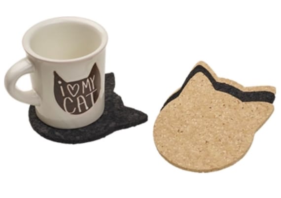 Recycled Rubber Cathead Coaster Set
