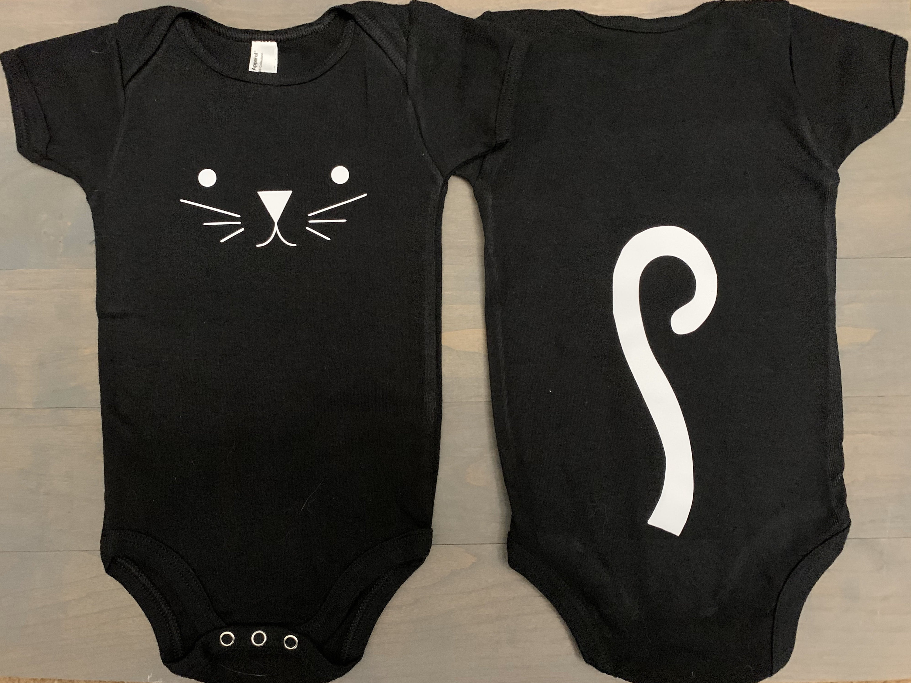 Black cat baby onesie hotsell