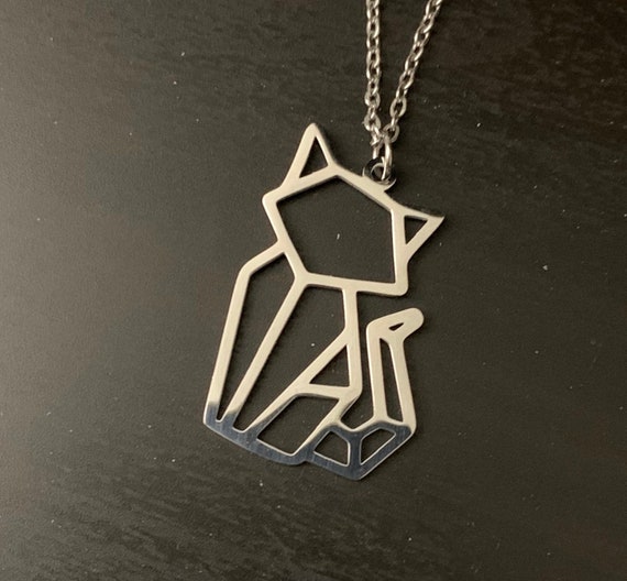 Necklace- Geometric Cat