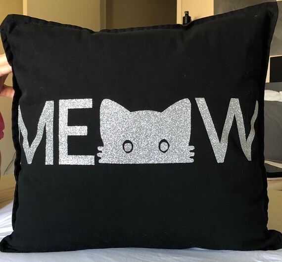 MEOW Throw Pillow