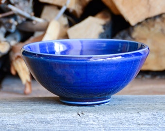 Ceramic Bowl, Hand Thrown Porcelain Pottery, Cereal, Soup, Salad, Serving, Decor, Blue | Caldwell Pottery