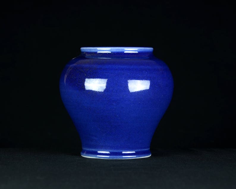 Blue Ceramic Vase Wheel Thrown Porcelain Pottery Flower | Etsy