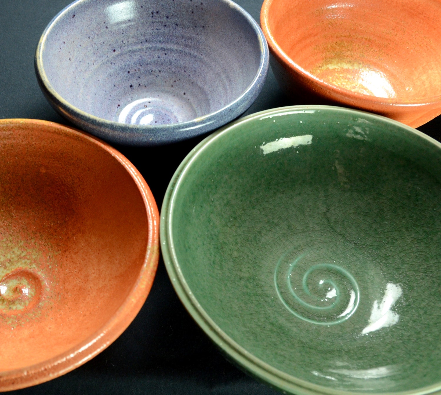 Ceramic Serving Bowl Set Hand Thrown Porcelain Pottery Etsy