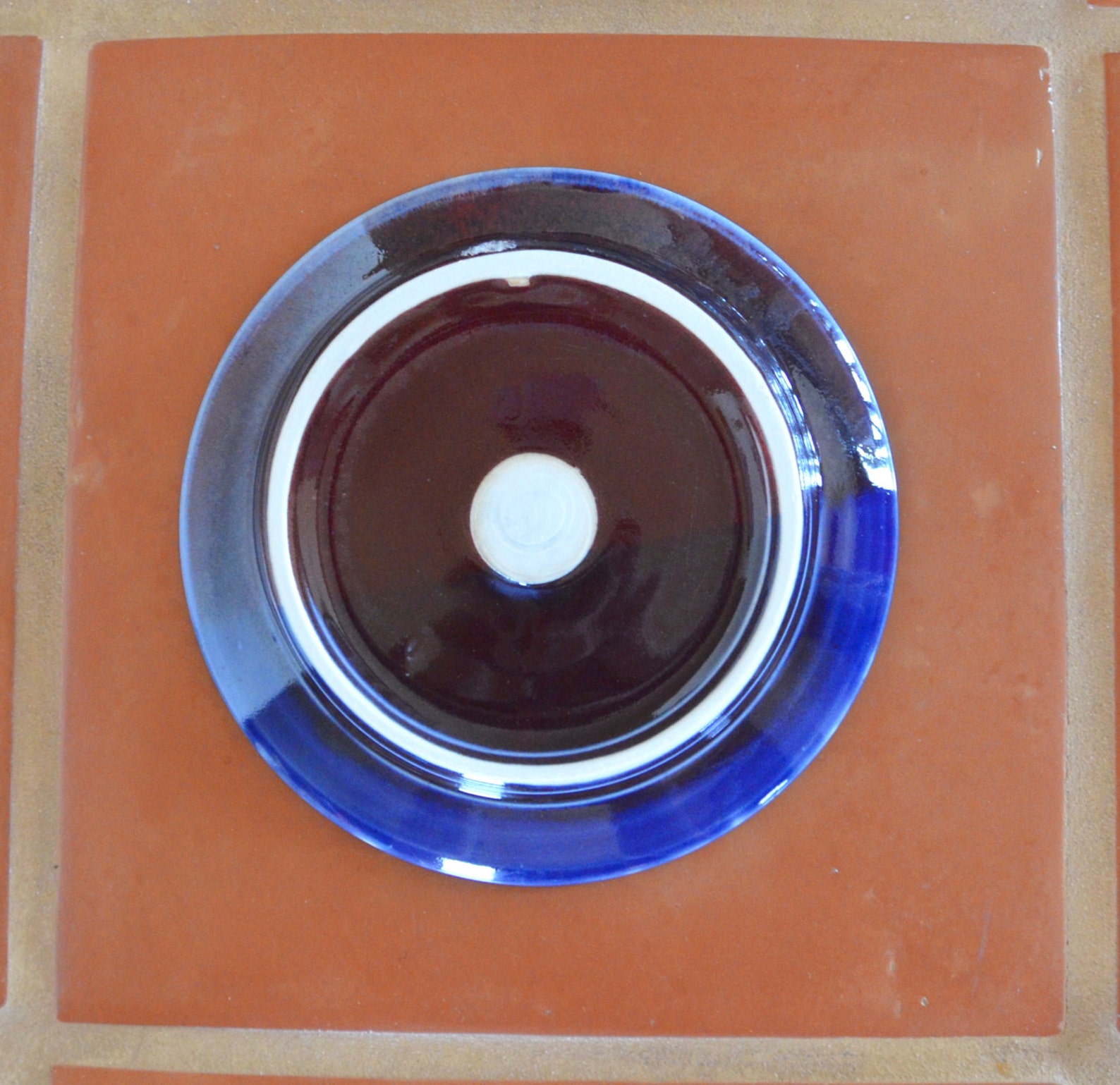 Blue Candle Holder Hand Thrown Porcelain Pottery Dish Tray Etsy