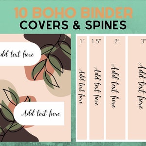 Boho Binder Covers and Spines Canva Templates - Editable - Teacher ...
