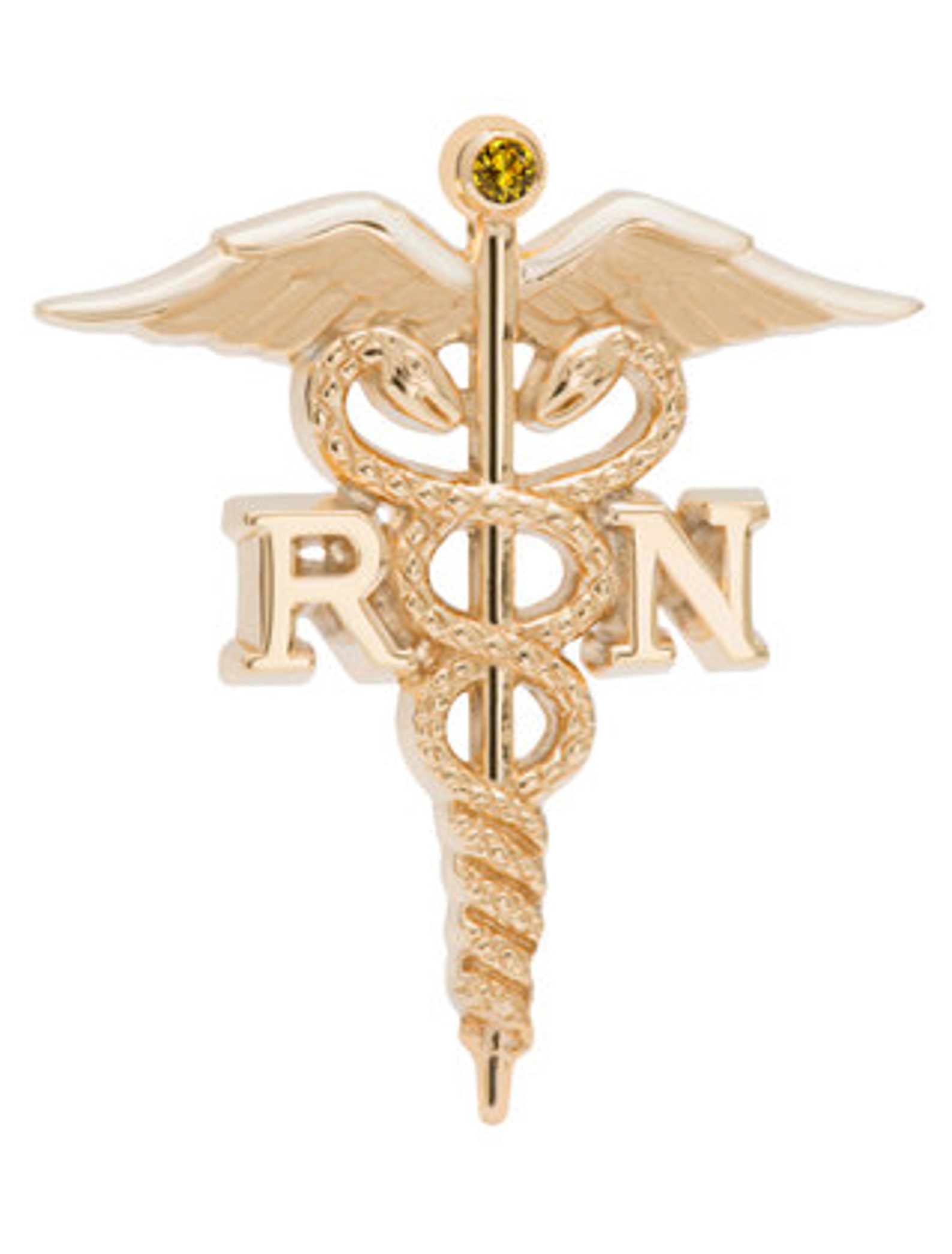 Registered Nurse Lapel Pin Charm or Necklace in Sterling Etsy