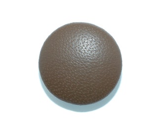 Botón de cuero marrón chocolate oscuro