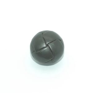 Moss Brown Woven Leather Button 7/8”