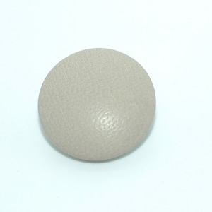 Putty Beige Leather Covered Button