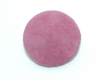 Botón forrado de gamuza fucsia