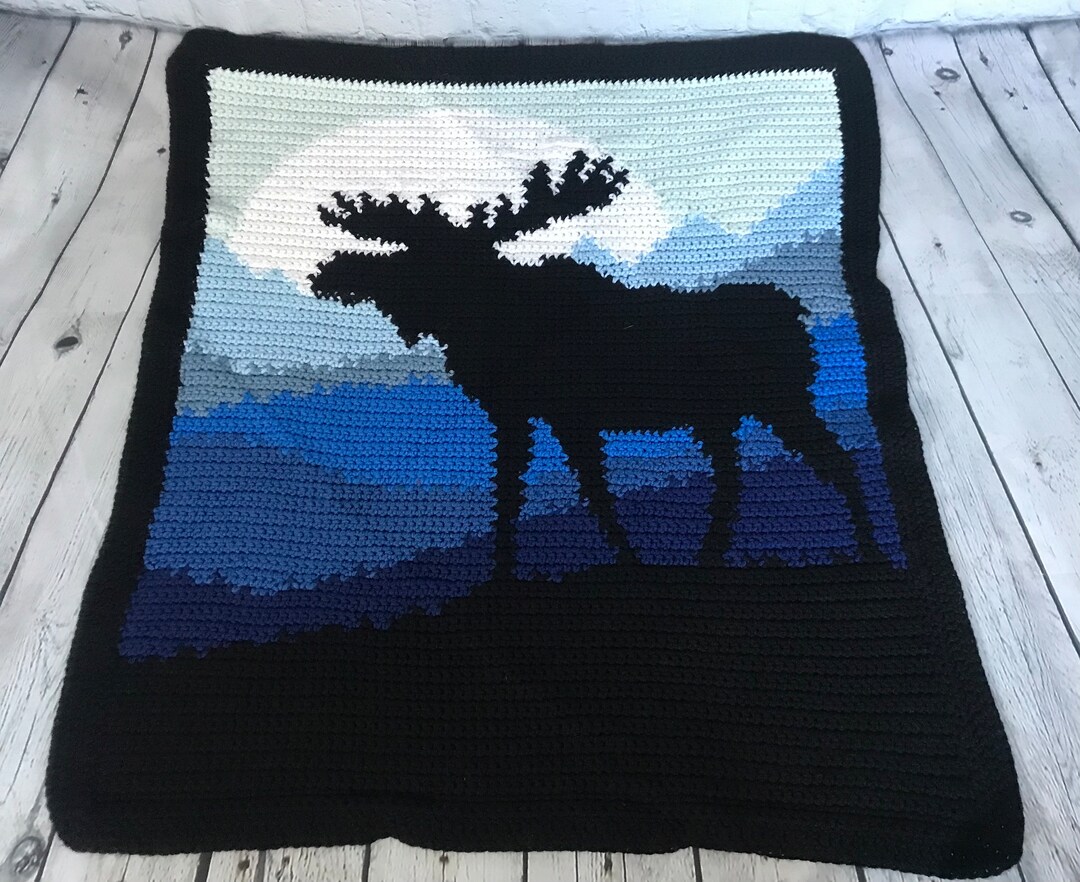 Moose Blanket Etsy