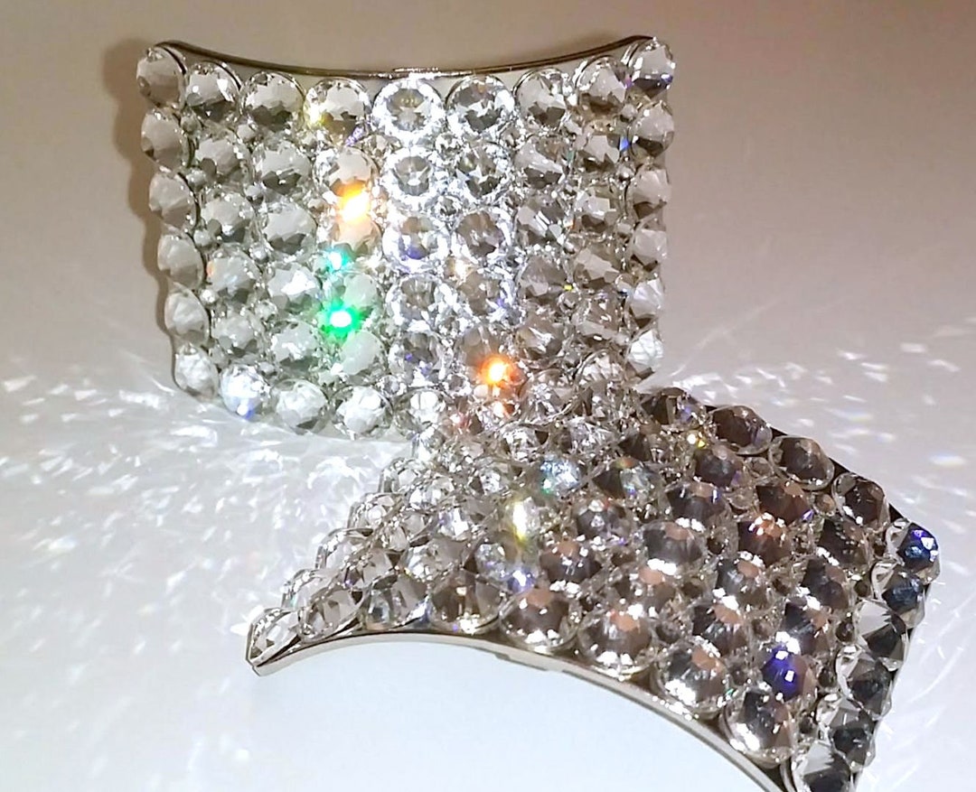 Irish Hard Shoe Buckles - 5 Bar Buckle - AB Diamante