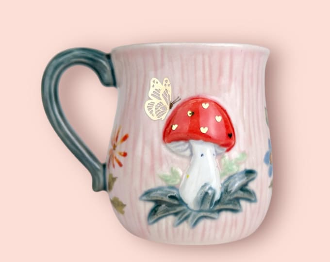 Pink Mushroom Mug