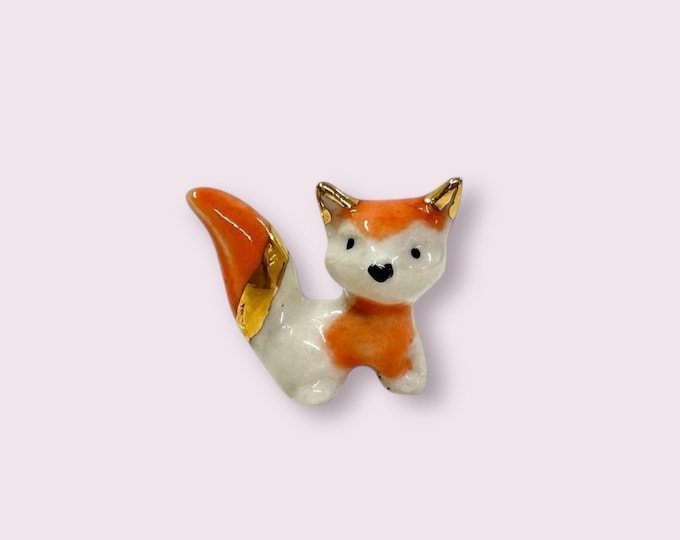 SALE! Little Orange Fox with Gold Stripe