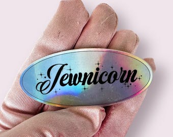 Jewnicorn Holographic Sticker
