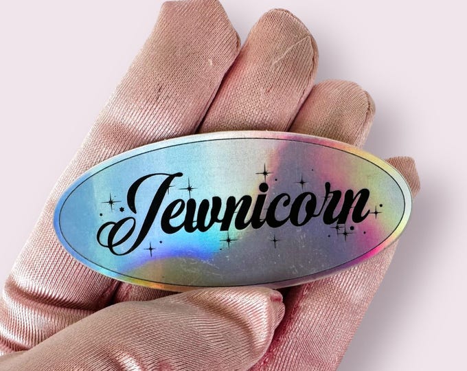 Jewnicorn Holographic Sticker