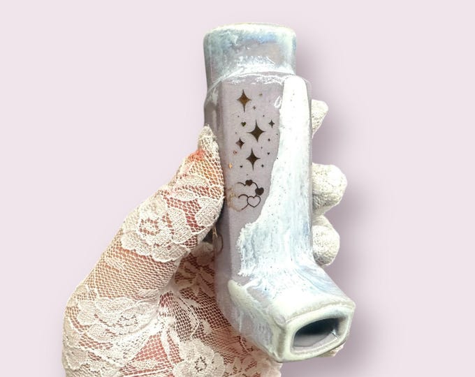 Drippy Stars Butterfly and Clouds on Lavender Inhaler