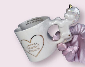 SALE! Make Good Or Bad Choices Unicorn Heart Mug