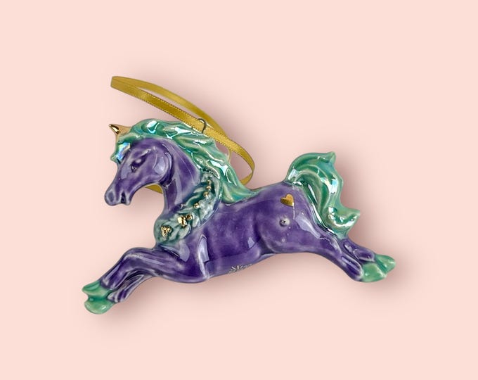 Violet and jade Green Unicornament