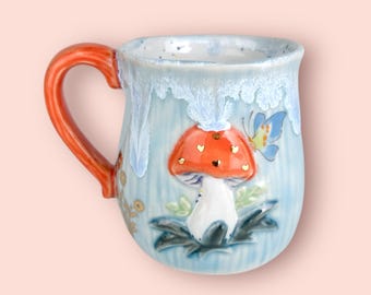 Blue Mushroom Mug #1