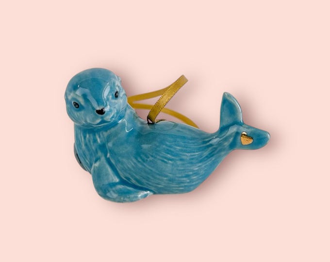 Ocean Blue Seal Ornament