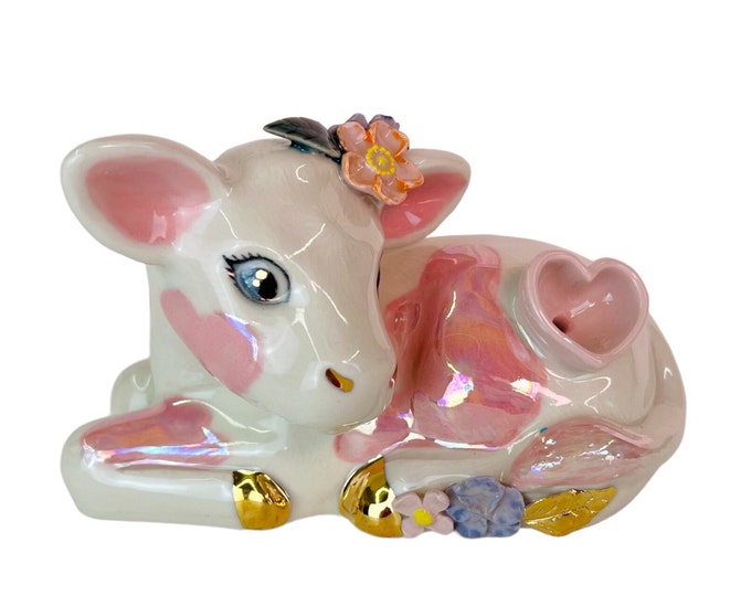 Cow Pipe with Pink Spots