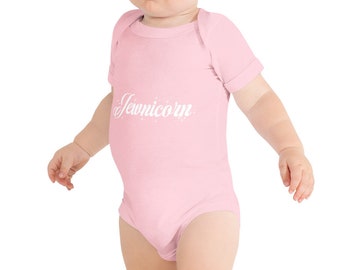 Jewnicorn baby short sleeve one piece