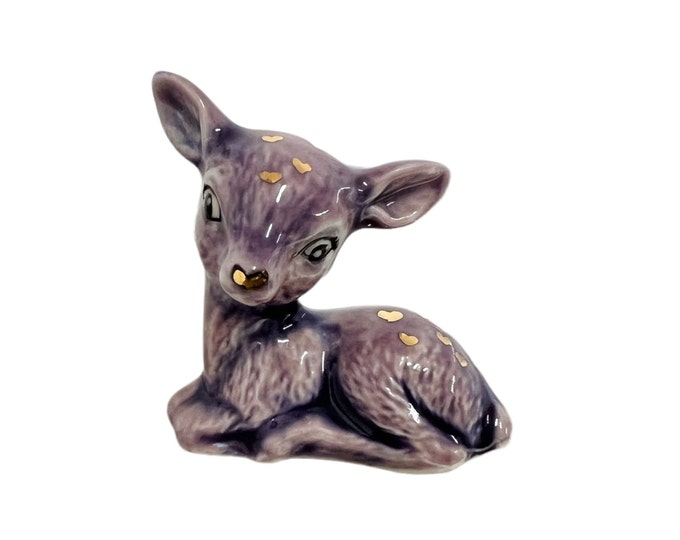 Purple Deer Friend with 22K Gold Heart Spots