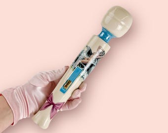 Babe Riding Splashing Dolphins Magic Wand Pipe with Bow