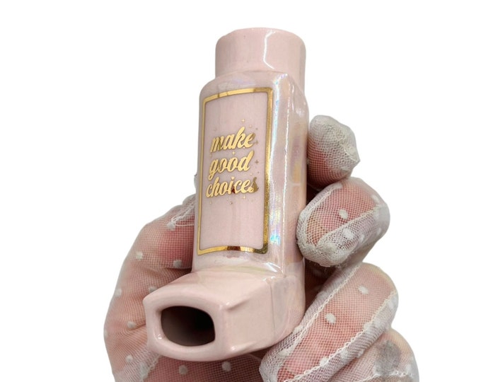 Make Good Choices Pink Inhaler with Mother Of Pearl