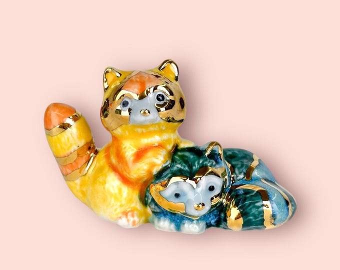 Raccoons Miniature Yellow and Green