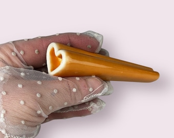 SALE! Tangerine Orange Tapered Heart Pipe