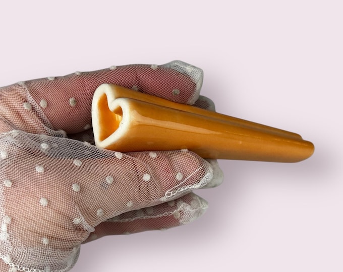 SALE! Tangerine Orange Tapered Heart Pipe