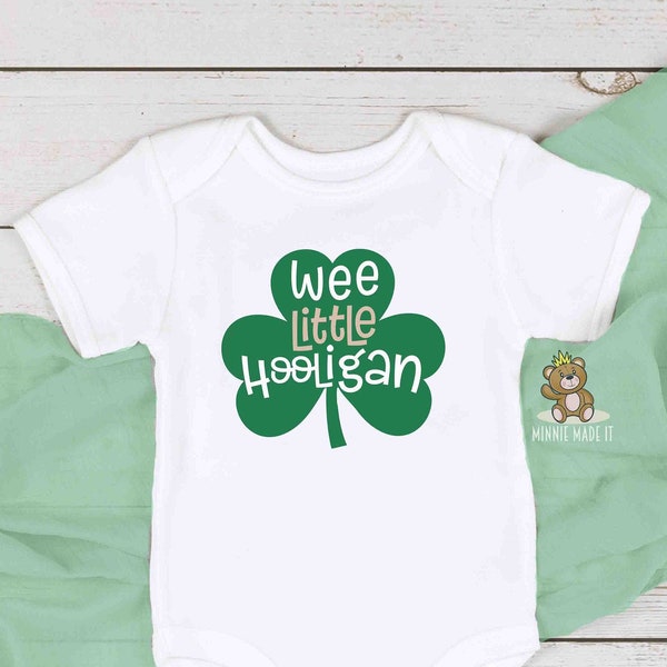 Wee Little Hooligan - Unisex Baby Onesie® - St Patrick's Day Onesie® - Lucky Irish Onesie® - Toddler Sizes Available - St. Patty's Outfit