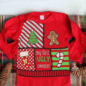 my first ugly sweater onesie