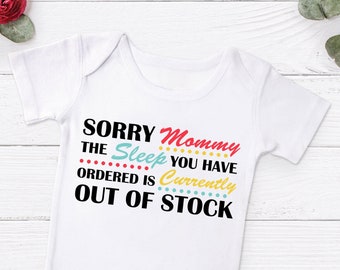 Sorry The Sleep You Ordered is Currently Out of Stock Long Sleeve Baby Vest Boys