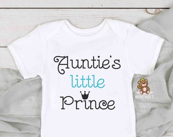 Auntie's little Prince Baby Onesie® - Cute Nephew Gerber Baby Onesie® - Newborn Nephew Gift - Little Prince - Baby Nephew Gift