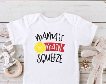 Mama's Main Squeeze - Baby Onesie® - Baby Gift For Mom- New Mom Baby Romper - Mama's Boy Onesie® - Mama's Girl Onesie®  - Main Squeeze Shirt