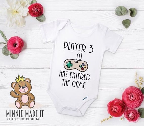 First Pregnancy Player 3 Baby Gerber Onesie New Baby Announcement