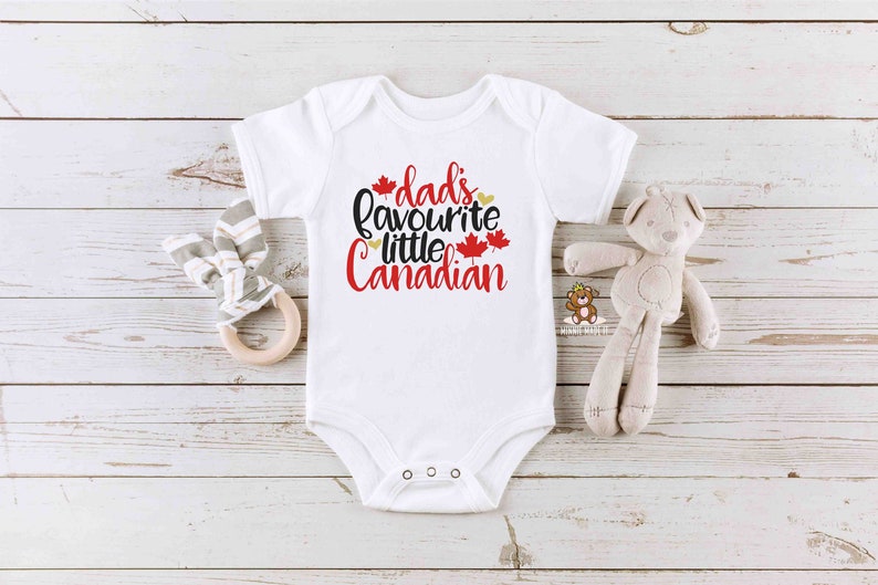 Dad/'s Favorite Little Canadian Baby Onesie\u00ae Toddler Tee Canada Day Tee Canadian Kid Canadian Toddler Shirt Proud Canadian Baby