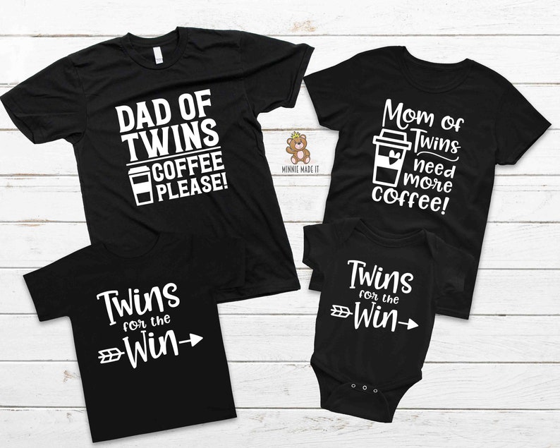 Twin Parents Matching Family Shirts Mom/Dad Of Twins More | Etsy